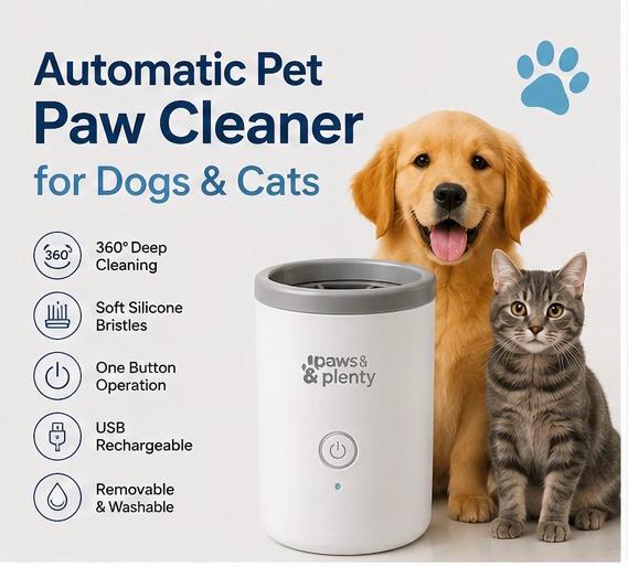 Automatic Pet Paw Cleaner for Dogs and Cats