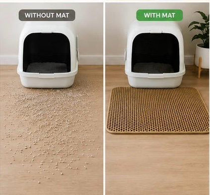 2-Layer Cat Litter Mat – Stop Litter Tracking & Keep Floors Clean